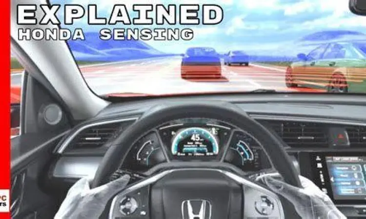 Ilustrasi fitur Honda Sensing pada sistem keamanan mobil