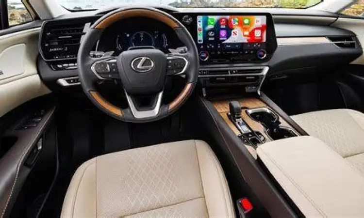 Interior mewah Lexus RX 350h dengan material kulit berkualitas