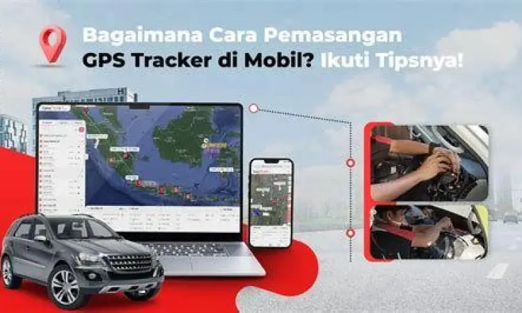 Teknisi profesional memasang GPS mobil