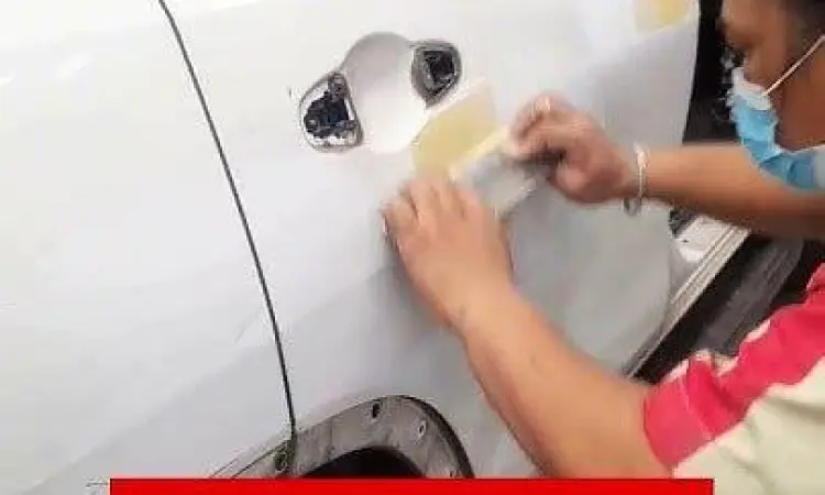 Amplas Dempul Proses mengamplas dempul agar permukaan rata