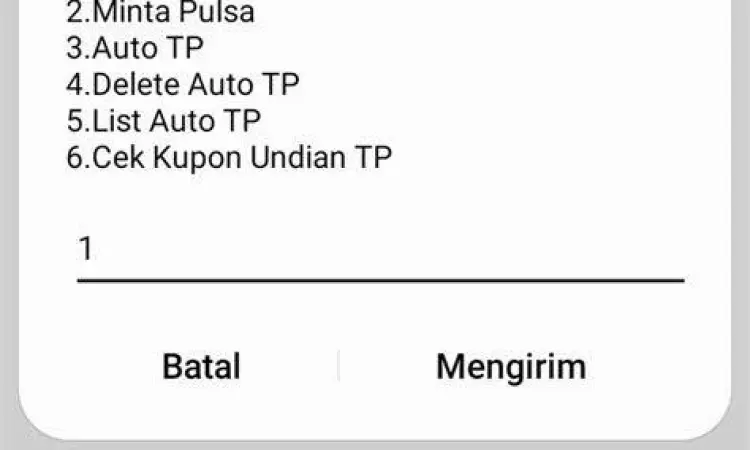 Kode UMB Transfer Kuota Ilustrasi mengetik kode UMB di layar ponsel