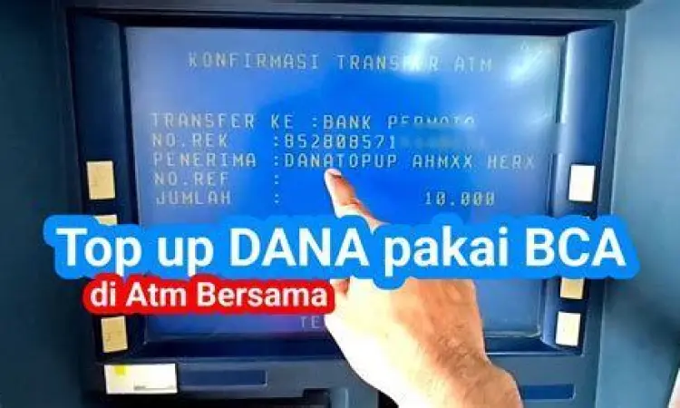 ATM BCA Digital Wallet Mesin ATM BCA untuk proses top up DANA