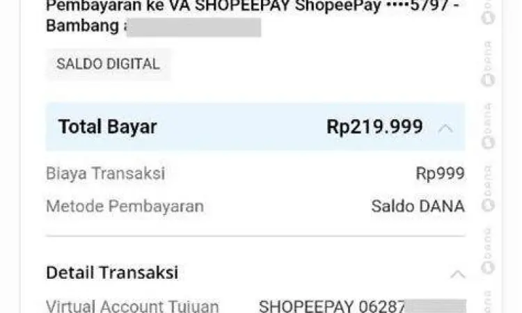 Layanan pelanggan Dana untuk bantuan transfer gagal