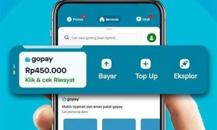 Tampilan menu m-transfer pada aplikasi m-BCA untuk top up GoPay