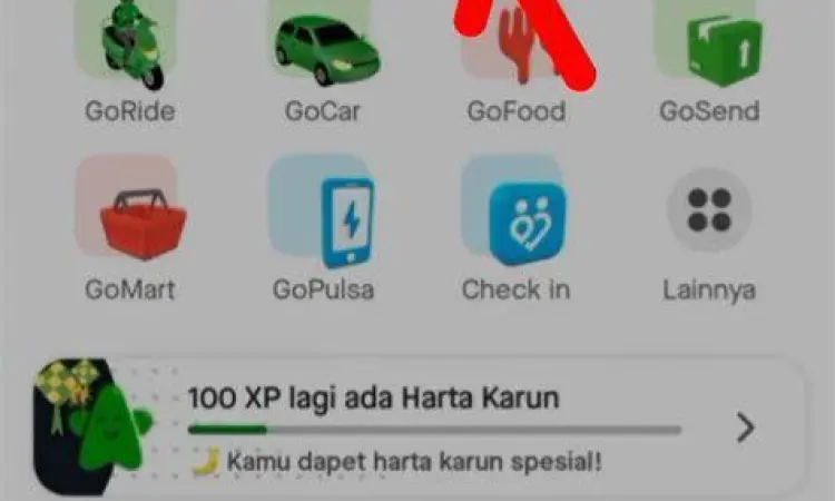 Menu Bayar di Aplikasi Gojek Tampilan menu bayar untuk cara transfer gopay ke gopay