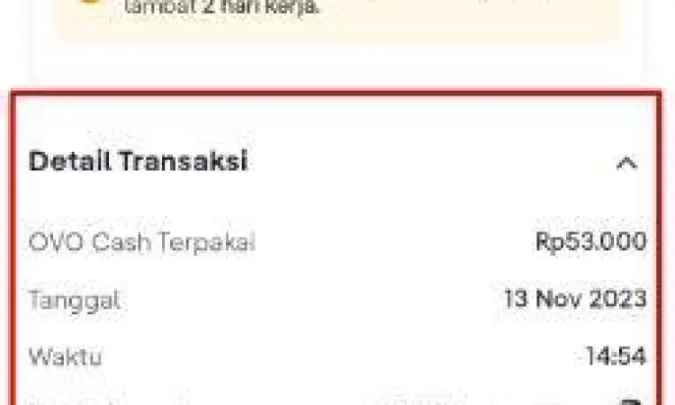 Bukti Transfer OVO Contoh bukti transfer OVO ke GoPay yang berhasil