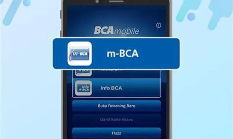 Tampilan aplikasi BCA Mobile untuk transfer dana