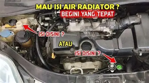 Pengisian Radiator Coolant Mengisi air radiator mobil dengan cairan coolant yang benar