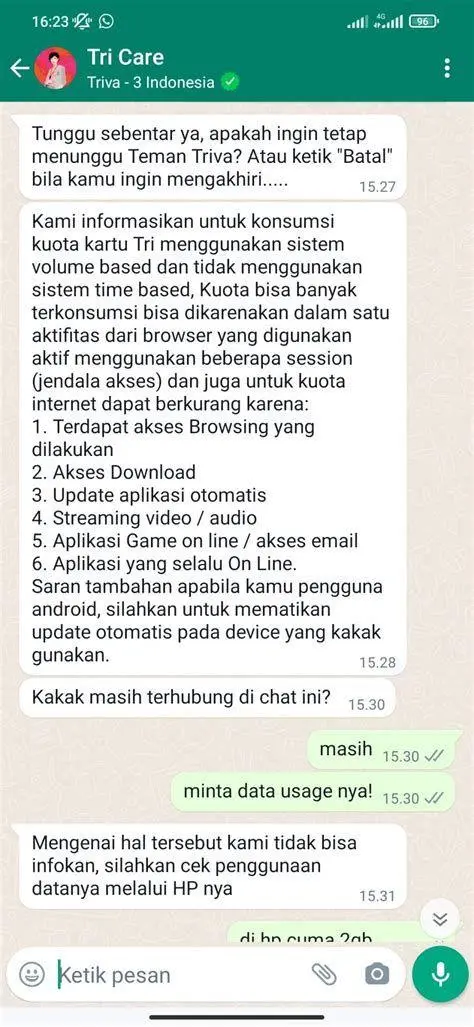 Bantuan CS Tri layanan pelanggan tri indonesia
