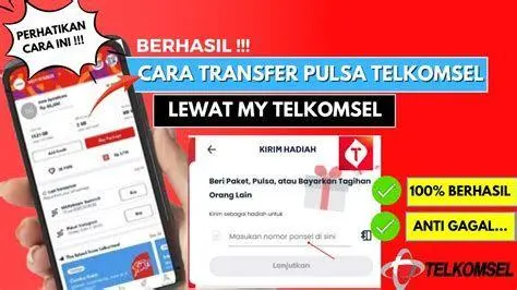 Fitur MyTelkomsel Bagi Pulsa Menu transfer pulsa di aplikasi MyTelkomsel