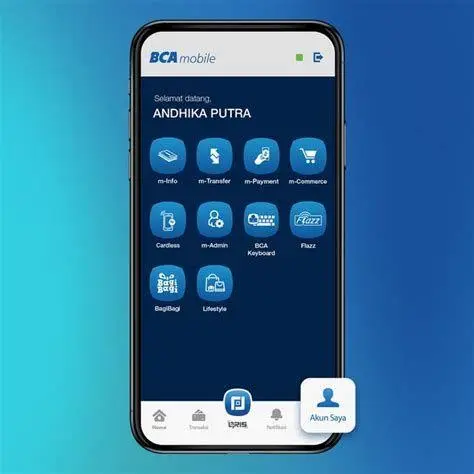 Aplikasi BCA Mobile Antarmuka aplikasi BCA mobile untuk transfer antarbank