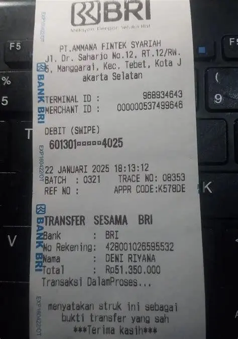 Struk Transfer BRI Contoh struk bukti transfer BRI ke BRI