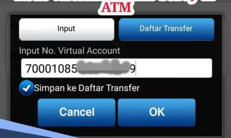 Input Virtual Account BCA Contoh input kode virtual account BCA untuk GoPay