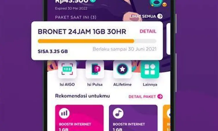 Aplikasi AXISnet Tampilan antarmuka aplikasi AXISnet terbaru