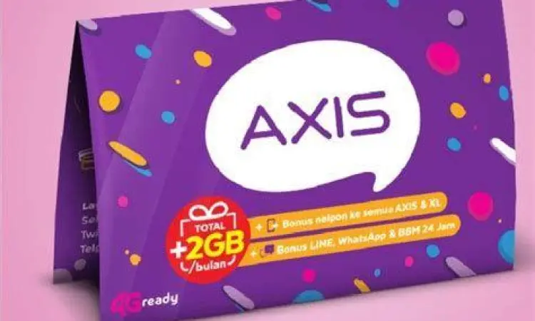 Kartu Axis Kartu perdana Axis di atas meja