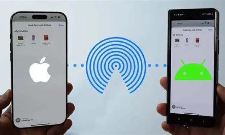 Proses kirim file nirkabel menggunakan aplikasi modern