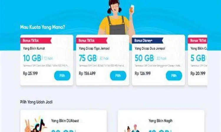 Tampilan aplikasi by.U untuk transfer pulsa