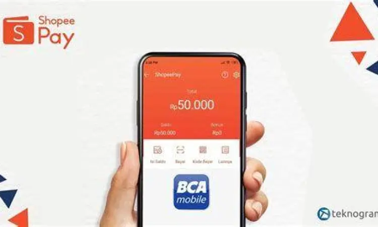 Tampilan antarmuka menu transfer bank di ShopeePay