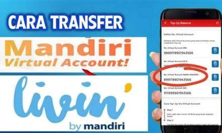 Input Nomor VA Mandiri Langkah input nomor virtual account di aplikasi Livin