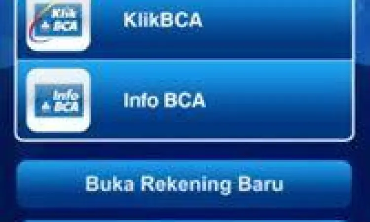 Login BCA Mobile Layar login aplikasi BCA Mobile dengan kode akses