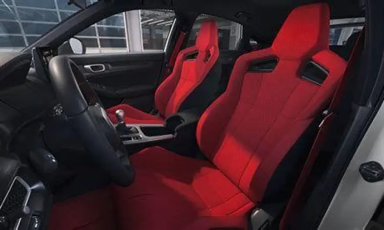 Interior Honda Civic Type R dengan jok merah
