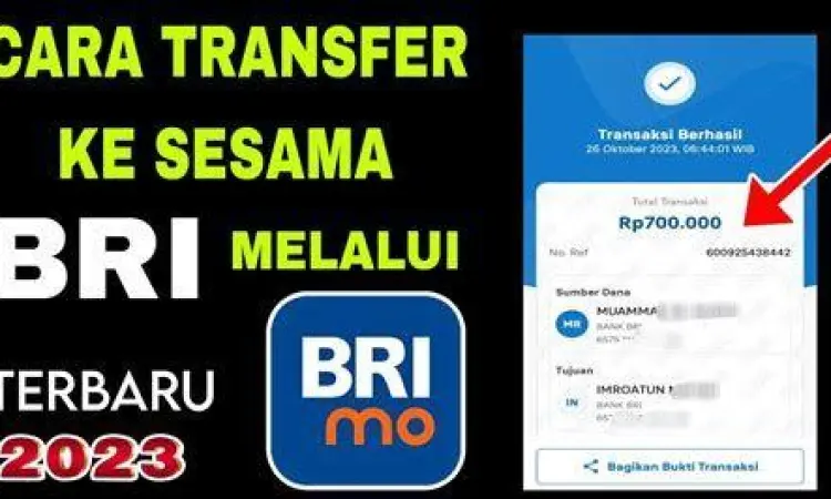 Proses input nomor rekening di BRImo
