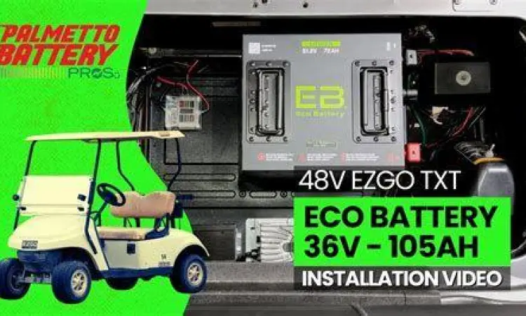 Teknologi Baterai Mobil Golf Pemasangan baterai lithium pada mobil golf