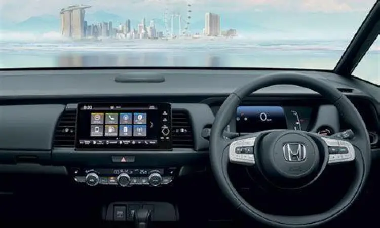 Interior kabin depan Honda Jazz 2021 dengan head unit layar sentuh