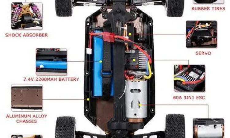 Performa Wltoys 124019 Aksi mobil RC Wltoys 124019 di lintasan tanah