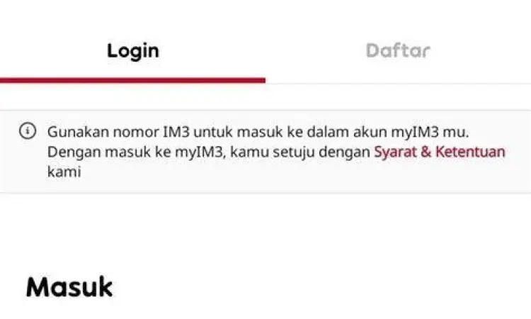 Aplikasi MyIM3 Tampilan aplikasi MyIM3 untuk bagi pulsa