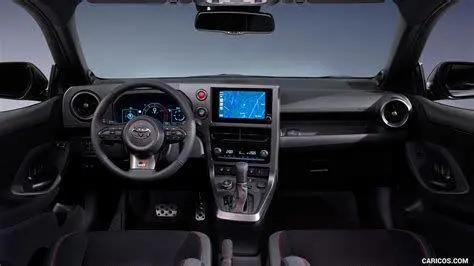 Interior Toyota Yaris Interior Toyota Yaris GR Sport dengan jahitan merah