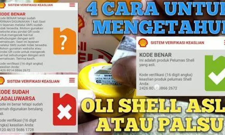 Cek kode QR oli Shell