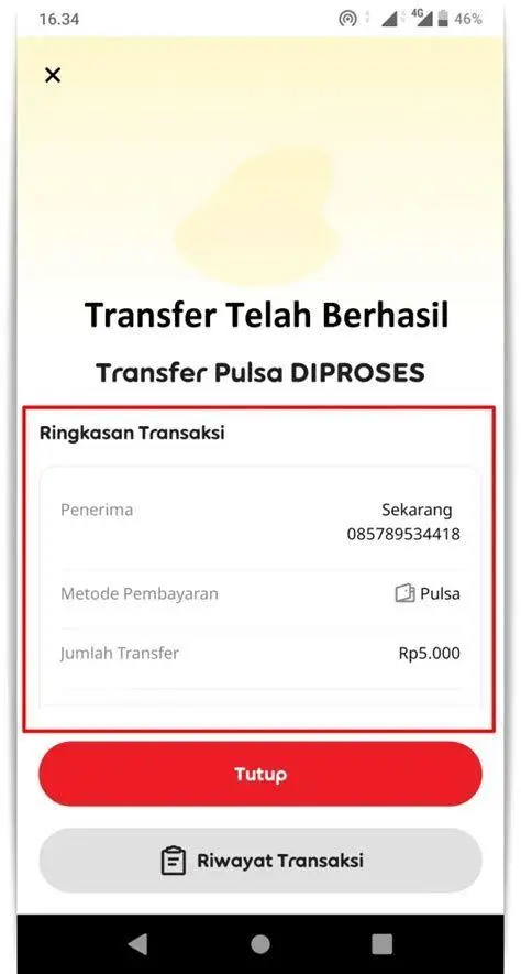 Layanan Transfer Pulsa IM3 Menu transfer pulsa pada kartu IM3