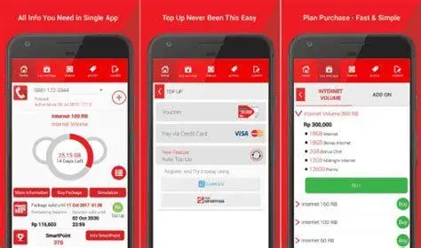 Transfer Pulsa via MySmartfren Tampilan aplikasi MySmartfren untuk berbagi pulsa