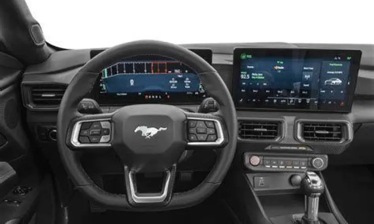 Interior Ford Mustang Terbaru Tampilan interior mewah Ford Mustang EcoBoost dengan panel instrumen digital
