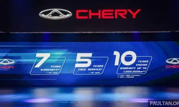Garansi 10 Tahun Chery Poster garansi mesin 10 tahun Chery Indonesia