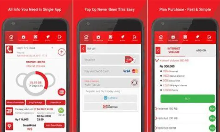 Aplikasi MySmartfren Terbaru Antarmuka aplikasi MySmartfren untuk berbagi pulsa