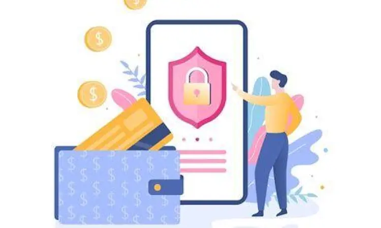 Infografis mengenai keamanan transaksi digital dan perlindungan data