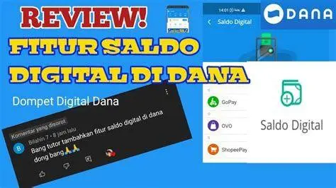 Fitur Saldo Digital Dana Menu saldo digital di aplikasi Dana