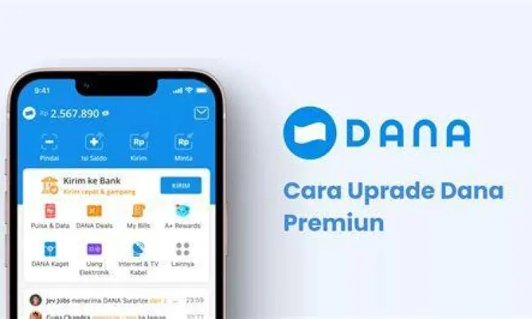Layar verifikasi akun DANA Premium menggunakan KTP
