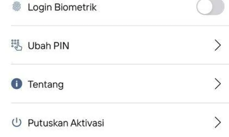 Layar mesin ATM Mandiri untuk transaksi top up