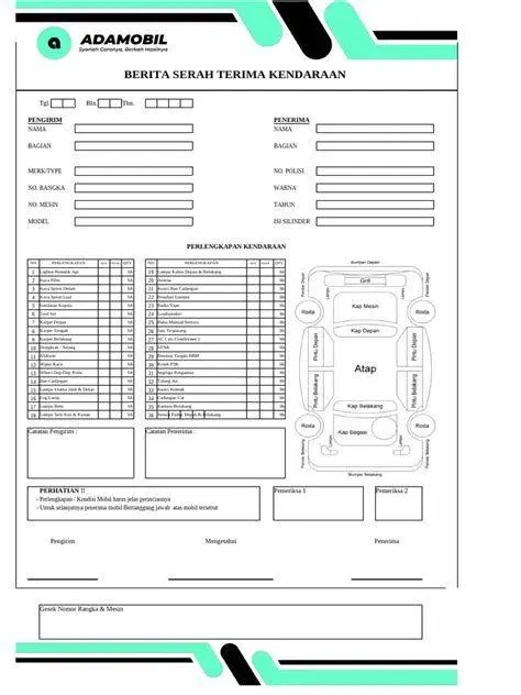 Serah Terima Unit Proses serah terima kunci mobil rental