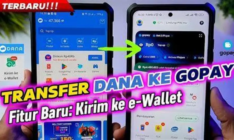 Tampilan menu transfer GoPay di aplikasi Gojek
