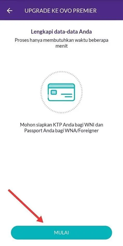 Verifikasi Akun OVO Proses verifikasi OVO Premier menggunakan KTP