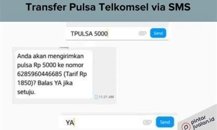 Contoh format SMS bagi pulsa XL