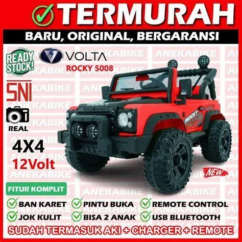 Mobil Aki Model Jeep Mobil aki anak model Jeep 4x4 tangguh