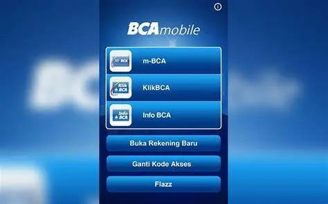 Aplikasi m-BCA Antarmuka aplikasi BCA Mobile untuk transfer antar bank