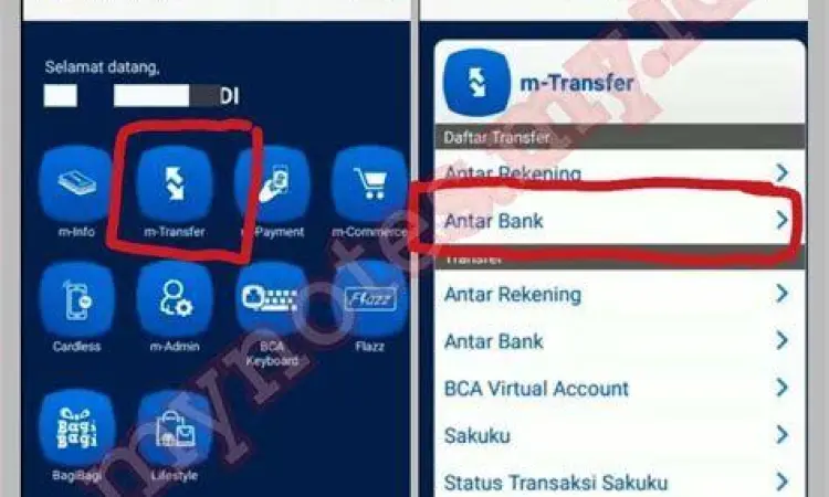 Langkah memilih BI-FAST di BCA Mobile