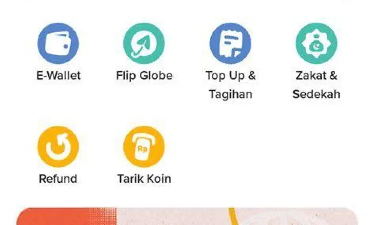 Proses input rekening bank di aplikasi Flip