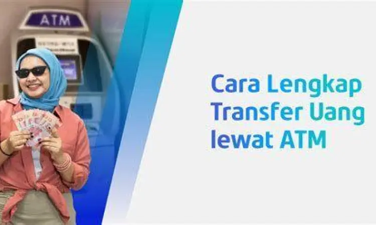 Layar mesin ATM untuk transfer antarbank
